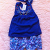 Baby Kerchief Sleeveless Dress Plaid Pants