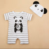 Animal Short Sleeve Romper with Hat